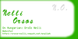 nelli orsos business card